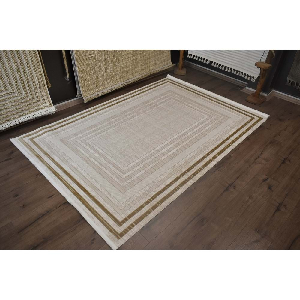 Koza Neva 45898 D Makine Halısı - 160X230 - ST00496-Vizon-160X230