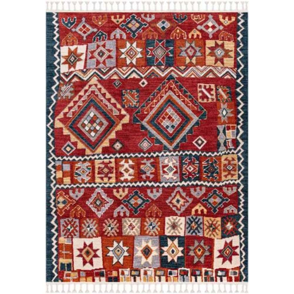 Koza Back To Home 80043 BM Makine Halısı - 120X160 - ST00758-Bordo-120X160