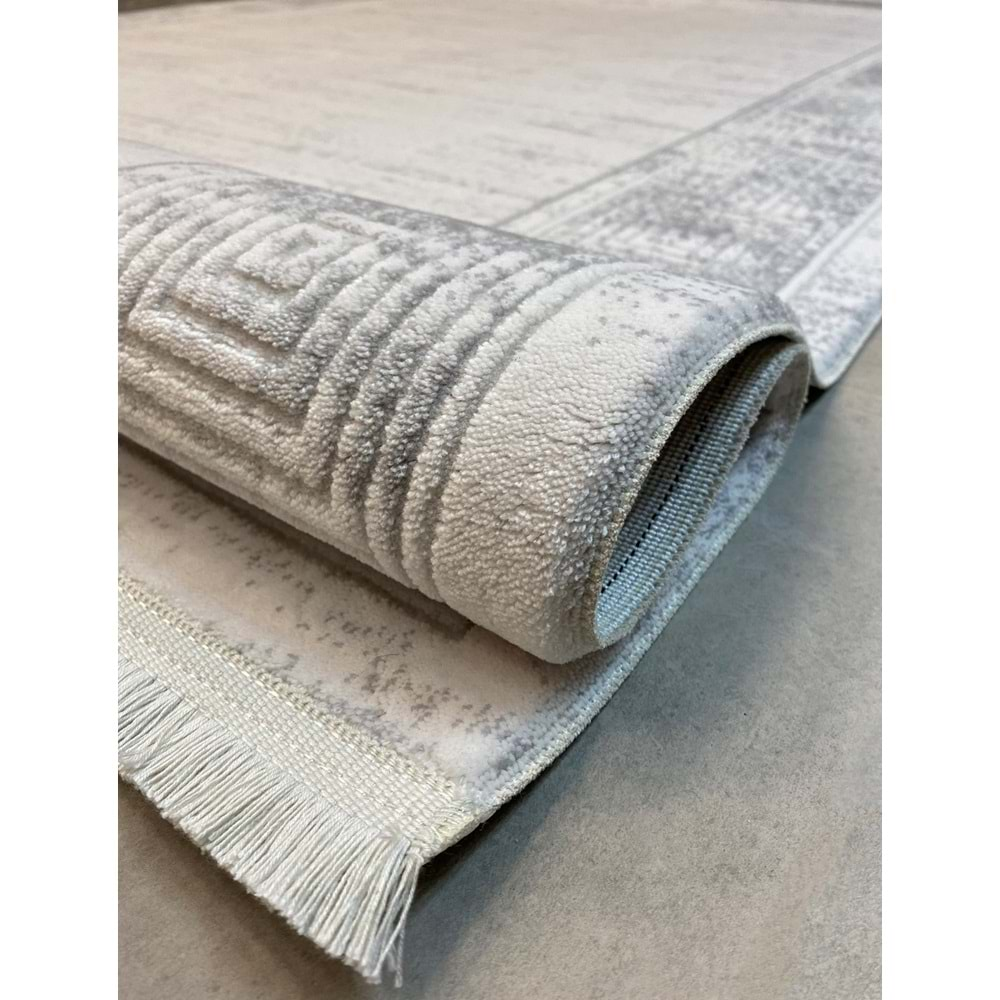 Woolen Viven 4002 Makine Halısı - Krem - 80X150 - ST01118-Krem-80X150