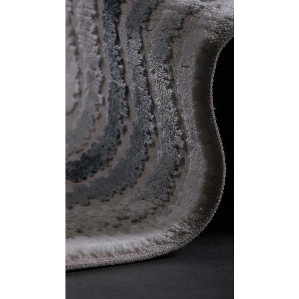 Woolen Ada 3008 Makine Halısı - Mavi - 160X230