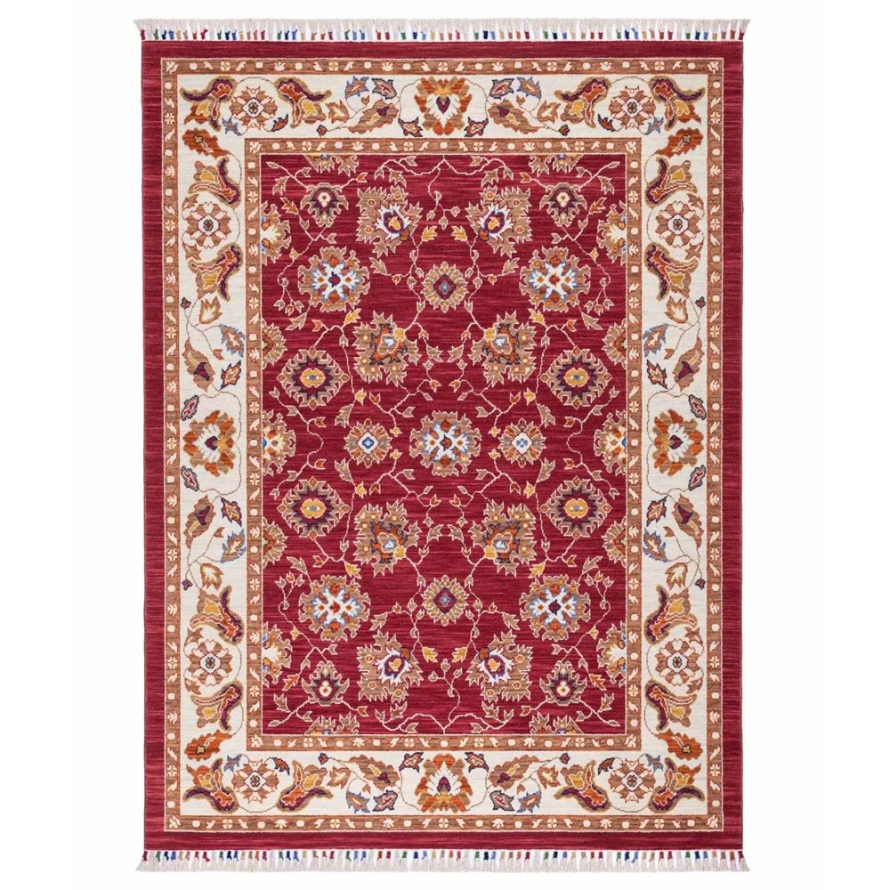 Koza Gördes 7206 Makine Halısı - 165X244 - ST01355-Bordo-165X244