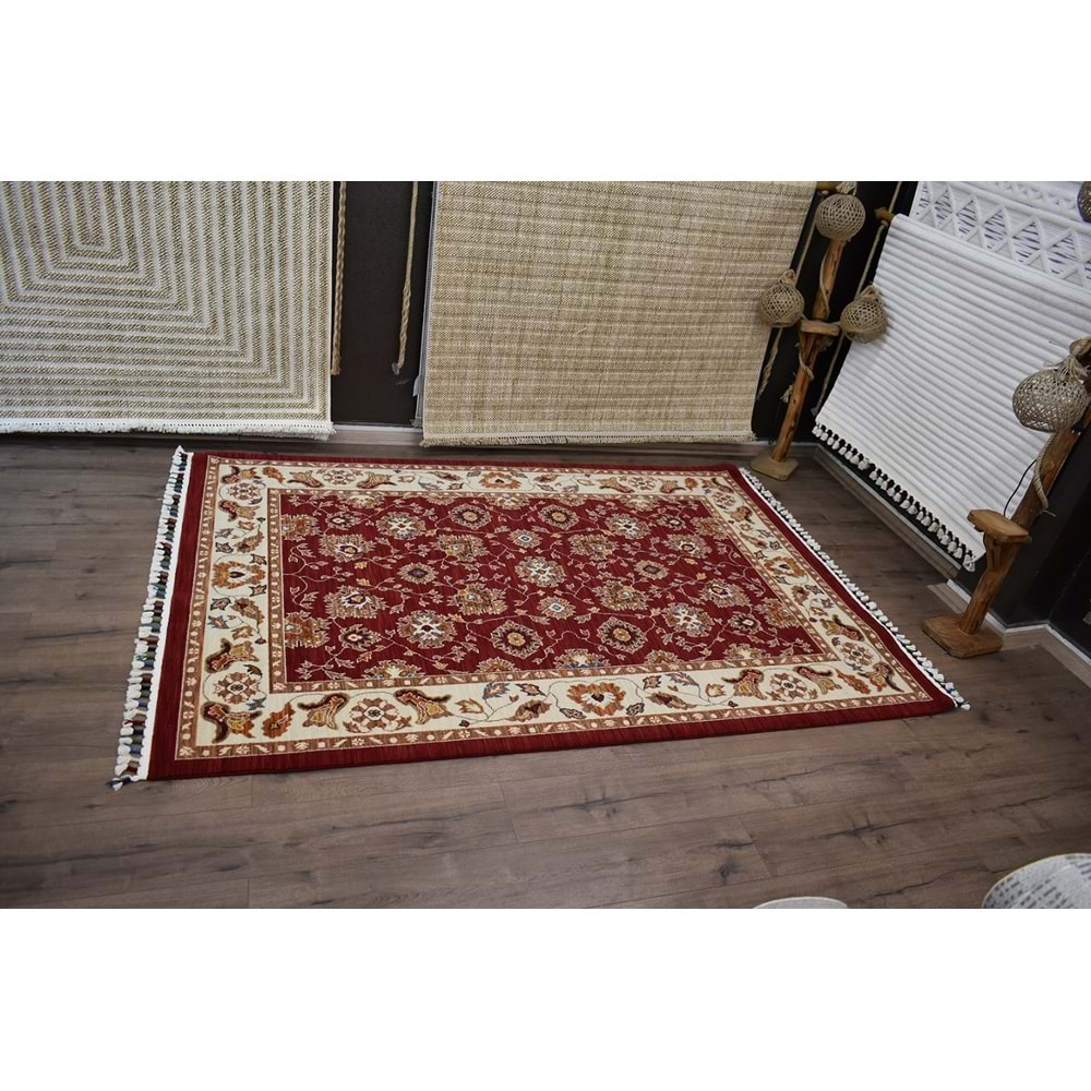 Koza Gördes 7206 Makine Halısı - 165X244 - ST01355-Bordo-165X244