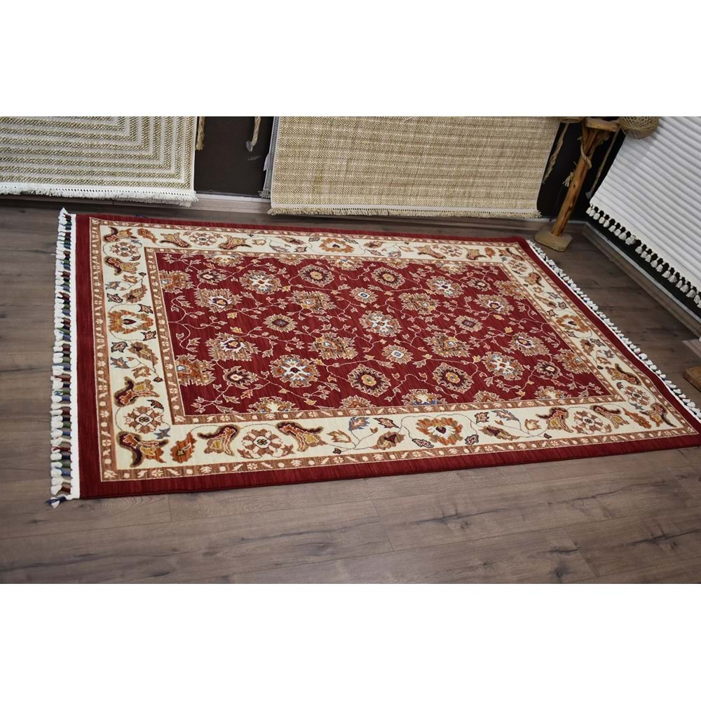 Koza Gördes 7206 Makine Halısı - 165X244 - ST01355-Bordo-165X244