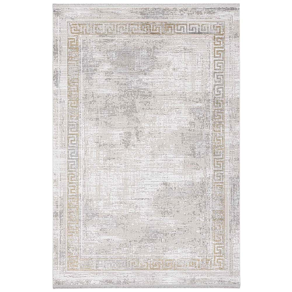 Koza Herrera 31245A Makine Halısı - Grey/Gold - 160X230