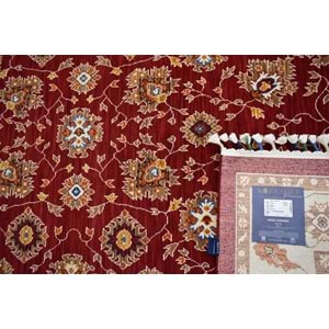 Koza Gördes 7206 Makine Halısı - 165X244 - ST01355-Bordo-165X244